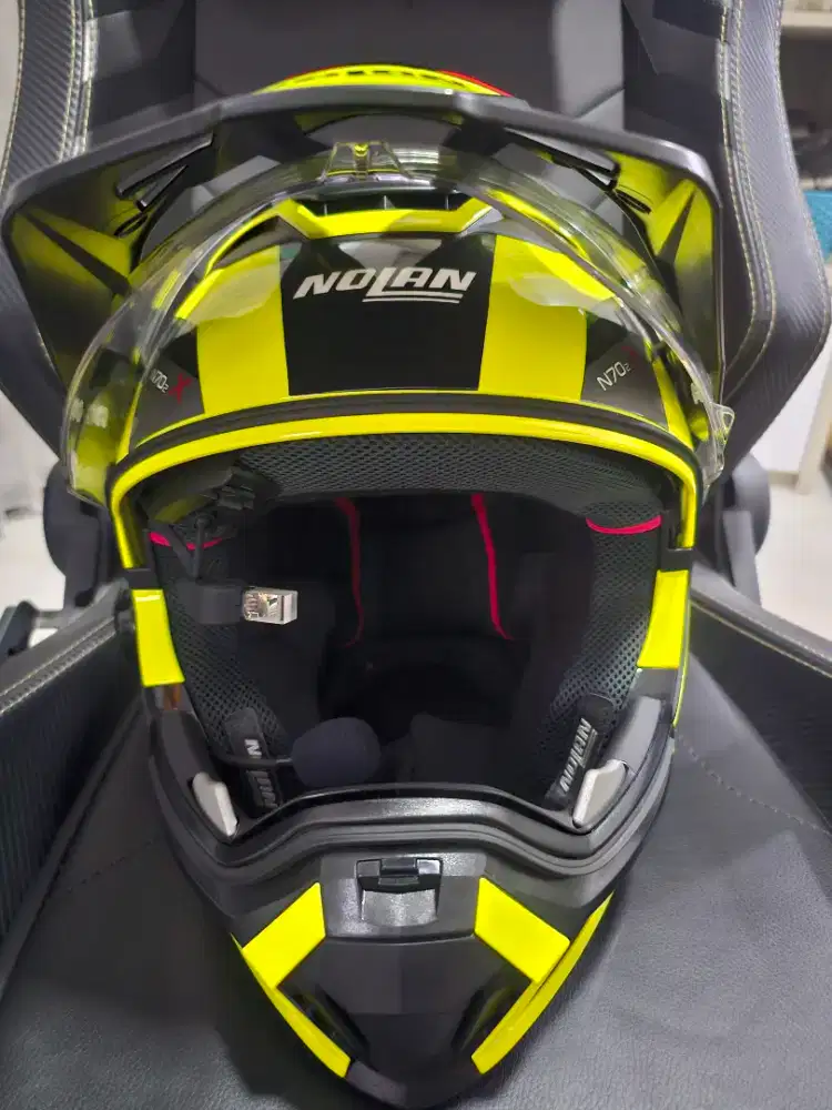 NOLAN N70.2 X GRANDES ALPES YELLOW + EYERIDE HUD