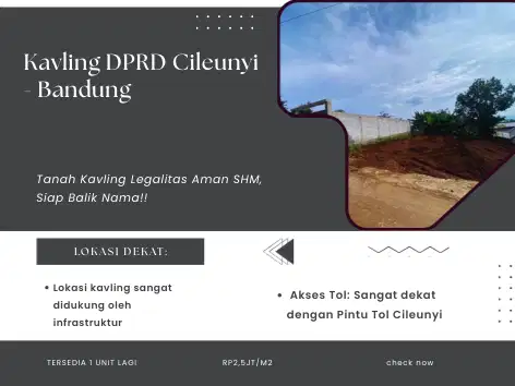 Kavling A2 (156m²): Investasi Emas di Jantung Akses Tol & Kampus Cileu