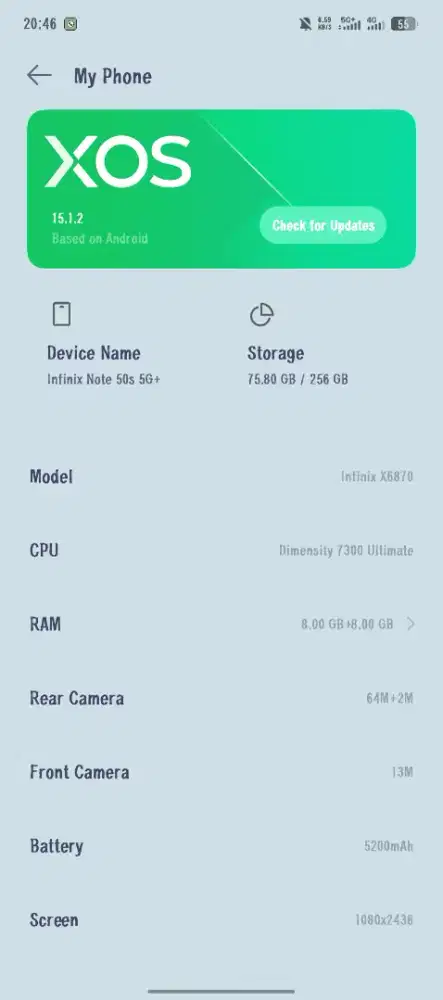 Infinix note 50S 5G+