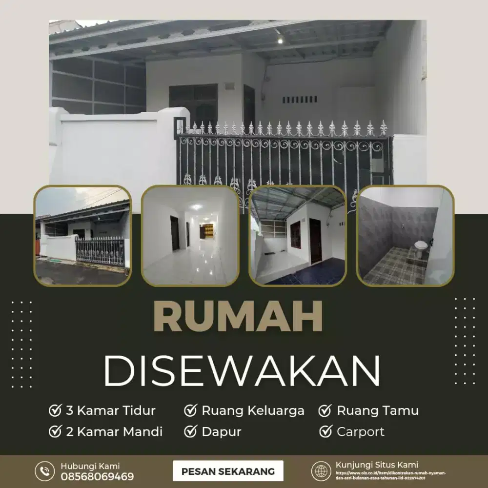 Dikontrakkan rumah tahunan / bulanan kalisari dkt cijantung - pekayon