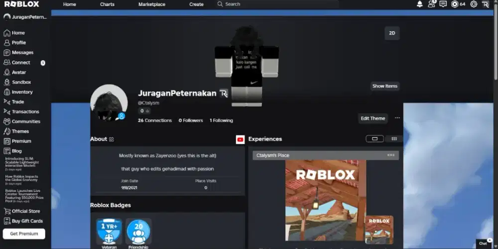 AKUN ROBLOX [2021] - HSC 2025