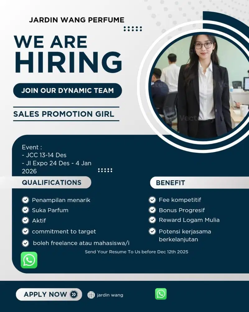 lowongan sales promotion girl boy spg spb freelance mahasiswa