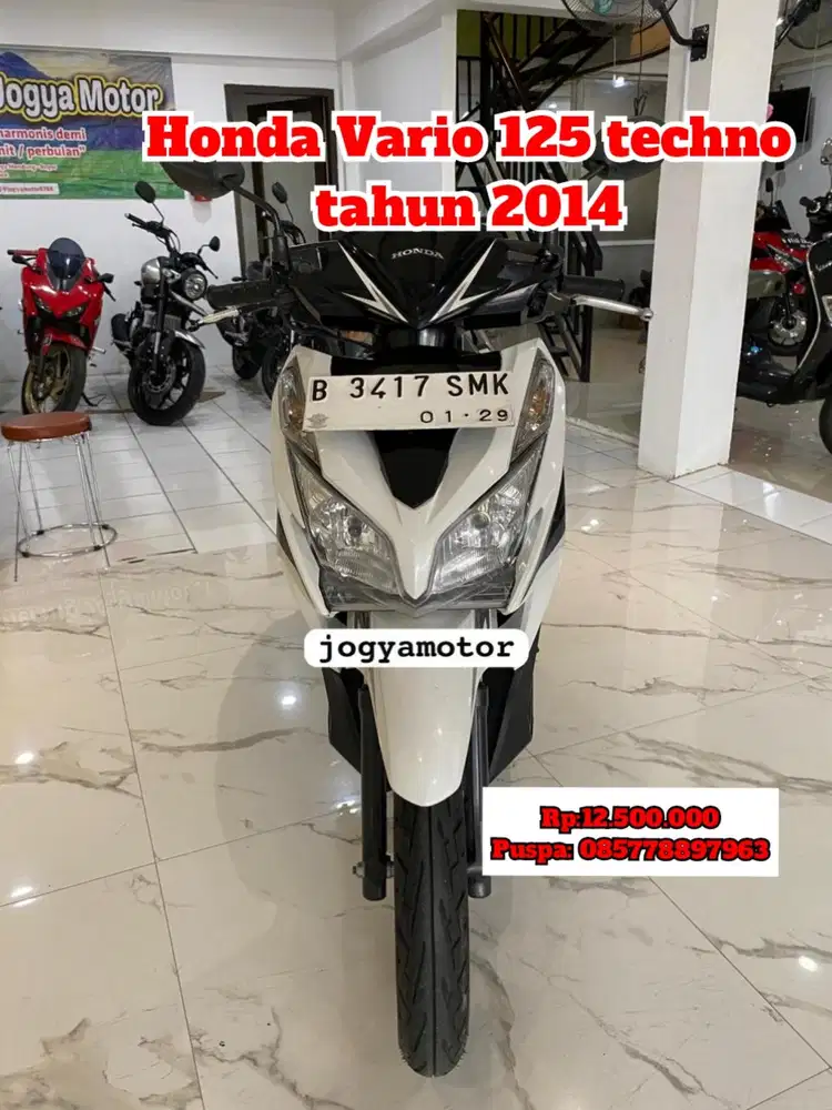 (B) honda vario 125 techno tahun 2014 cash