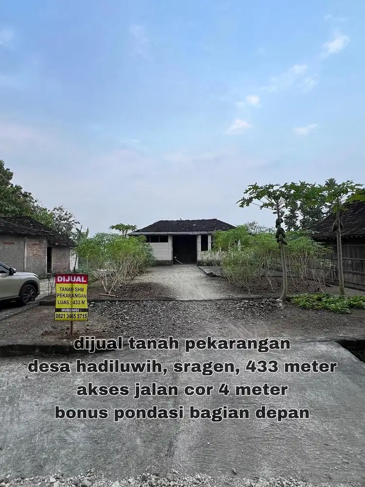 DIJUAL TANAH PEKARANGAN BU