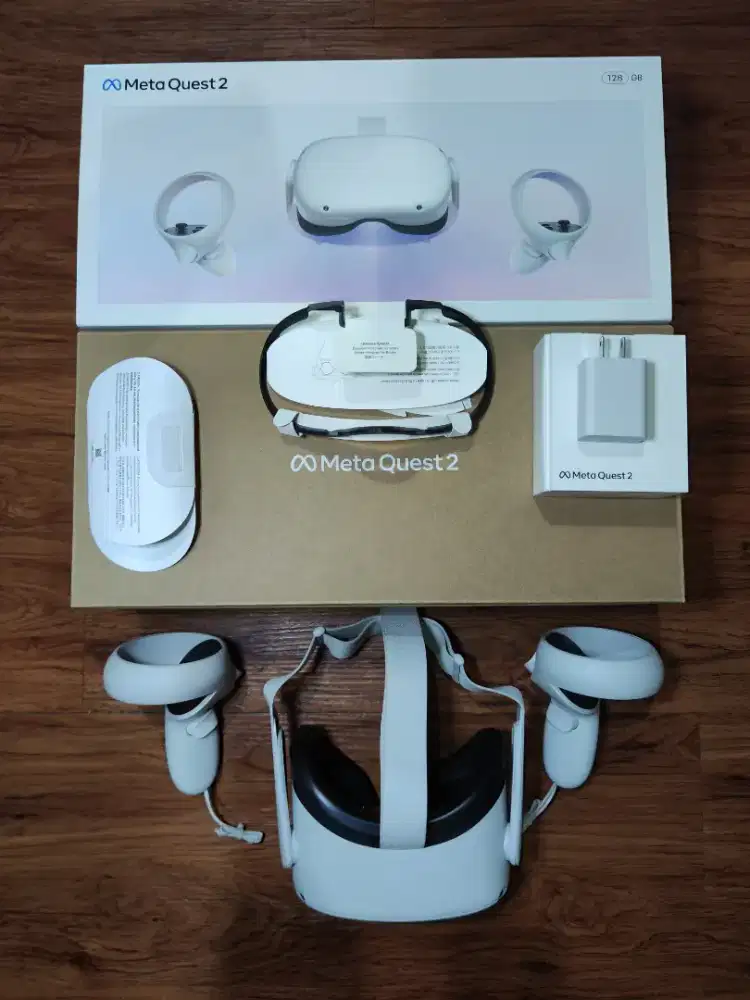 Vr metaquest meta quest 2 128gb oculus like new 99,99% dapat hadiah