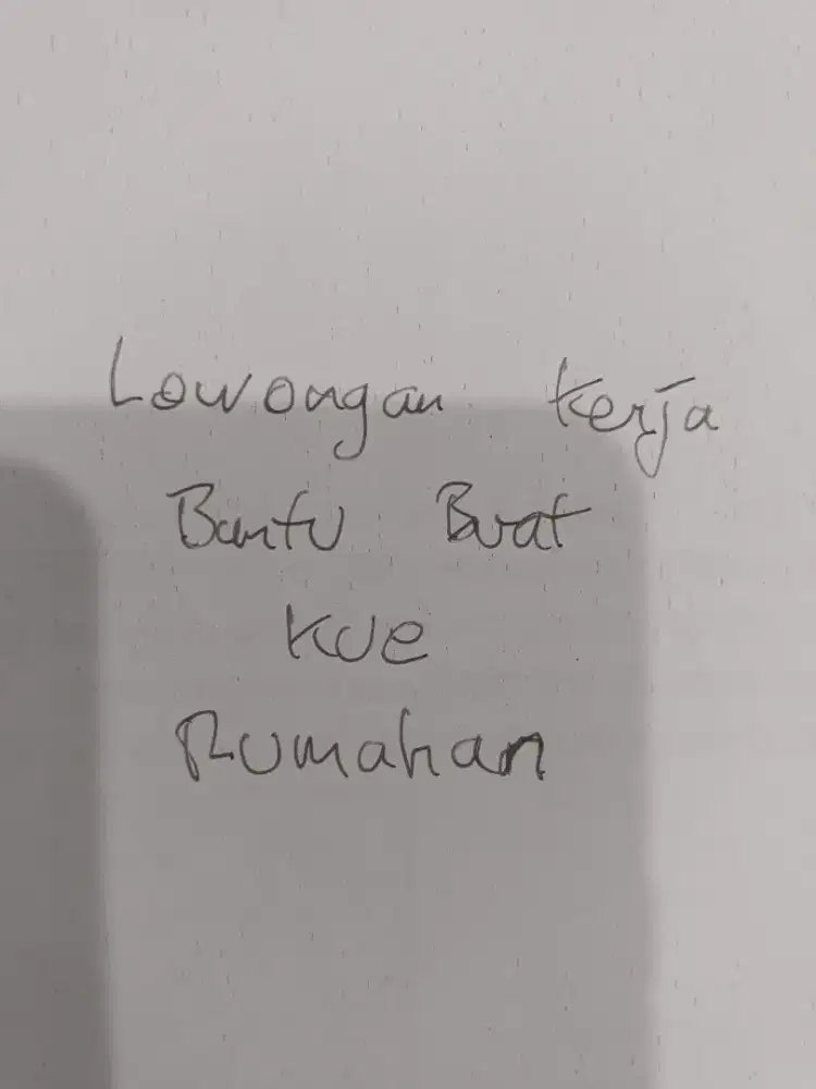 Kerja harian buat kue kering