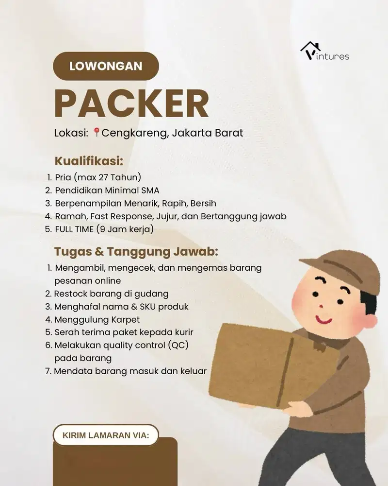 Lowongan Packer / Packing Paket Online Shop