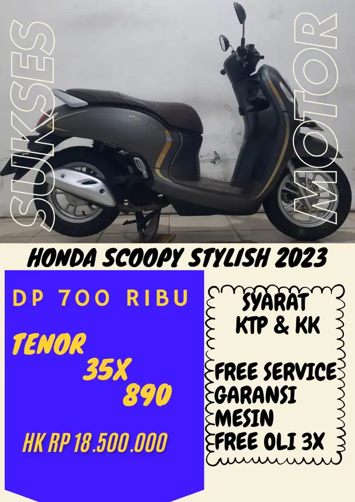 DP MURAH HONDA SCOOPY STYLISH 2023 DP 700 RIBU BISA CASH/KREDIT