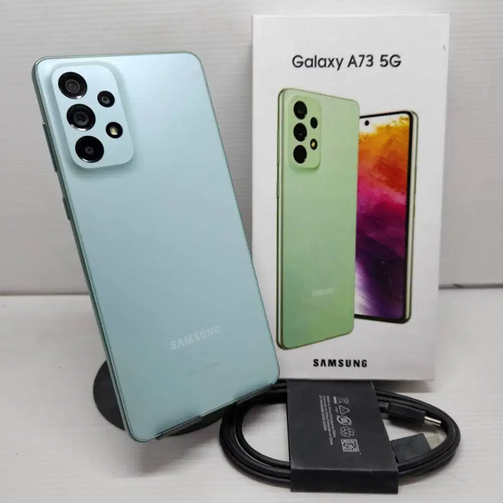 HOT SALE! SAMSUNG GALAXY A73 5G 8/256 GREEN EX SEIN FULLSET NO MINUS