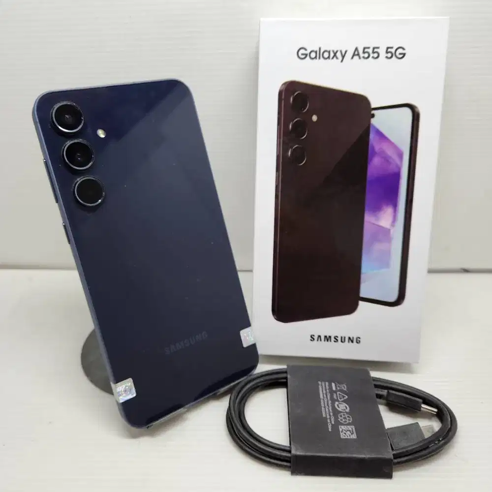 TERMURAH! NO MINUS! SAMSUNG GALAXY A55 5G 8/256 NAVY FULLSET SEIN RESM