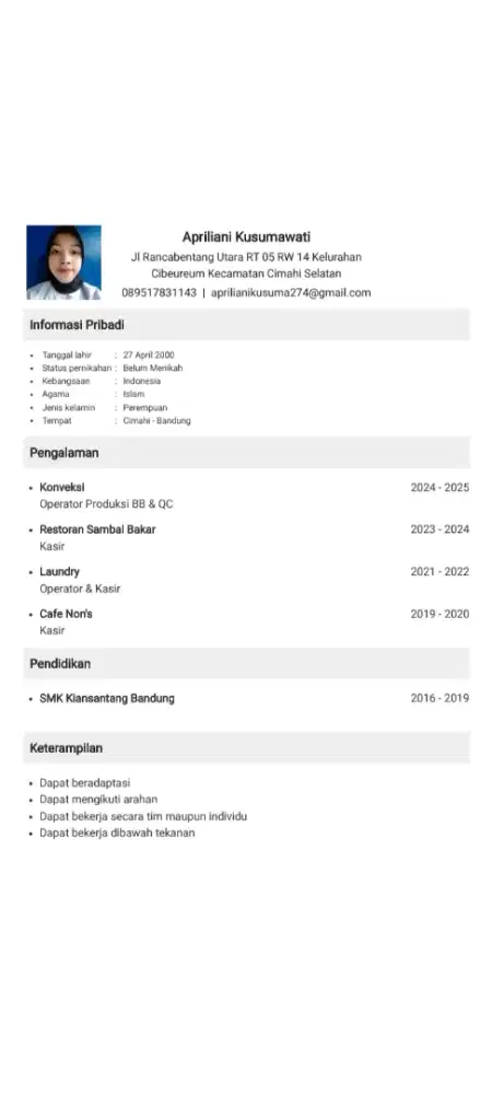 CARI LOKER FREELANCE