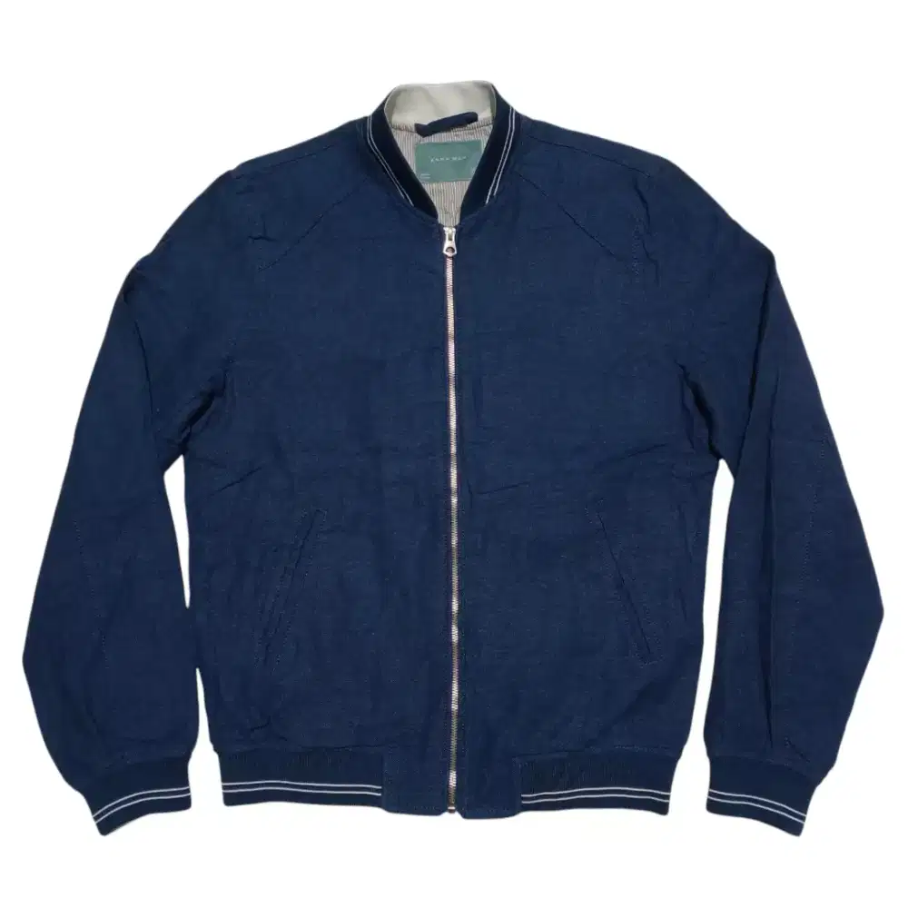 ZARA MAN Canvas Linnen Casual Jacket 3 Pocket Made In VIETNAM