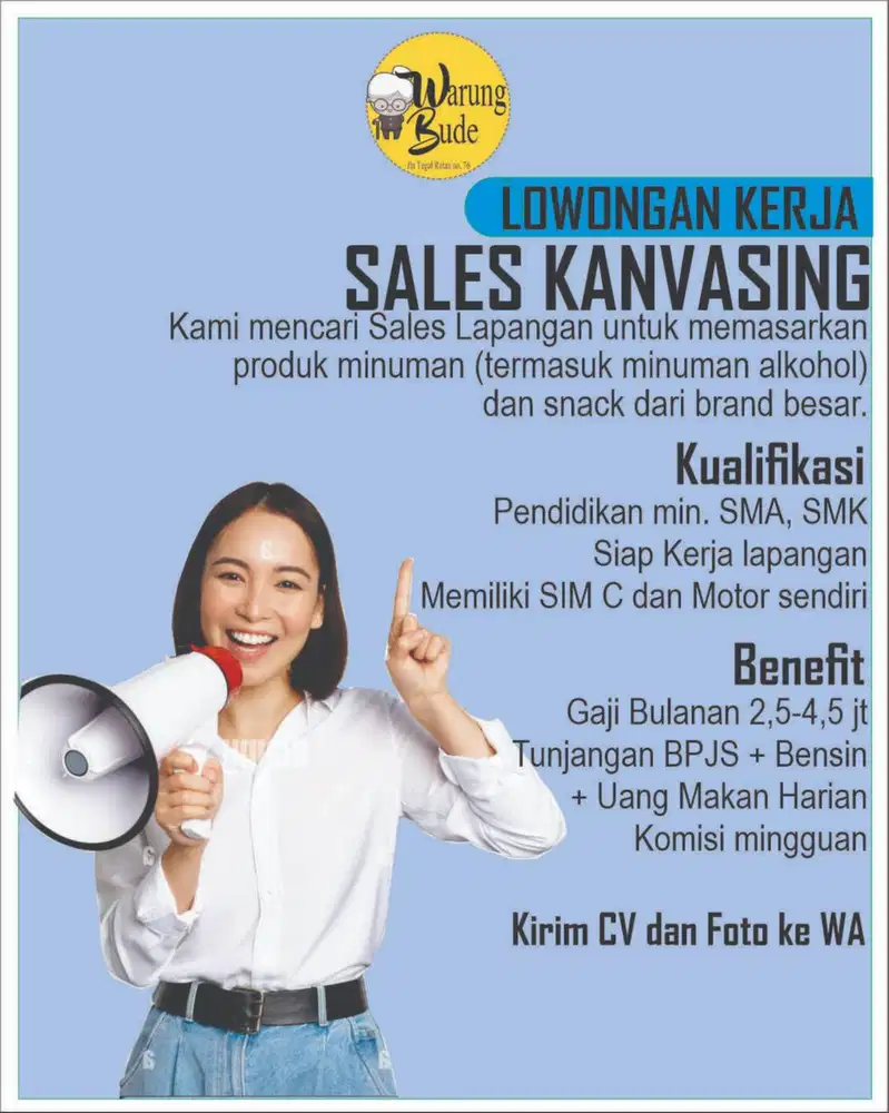 LOWONGAN SALES KANVASSING – WARUNGBUDE