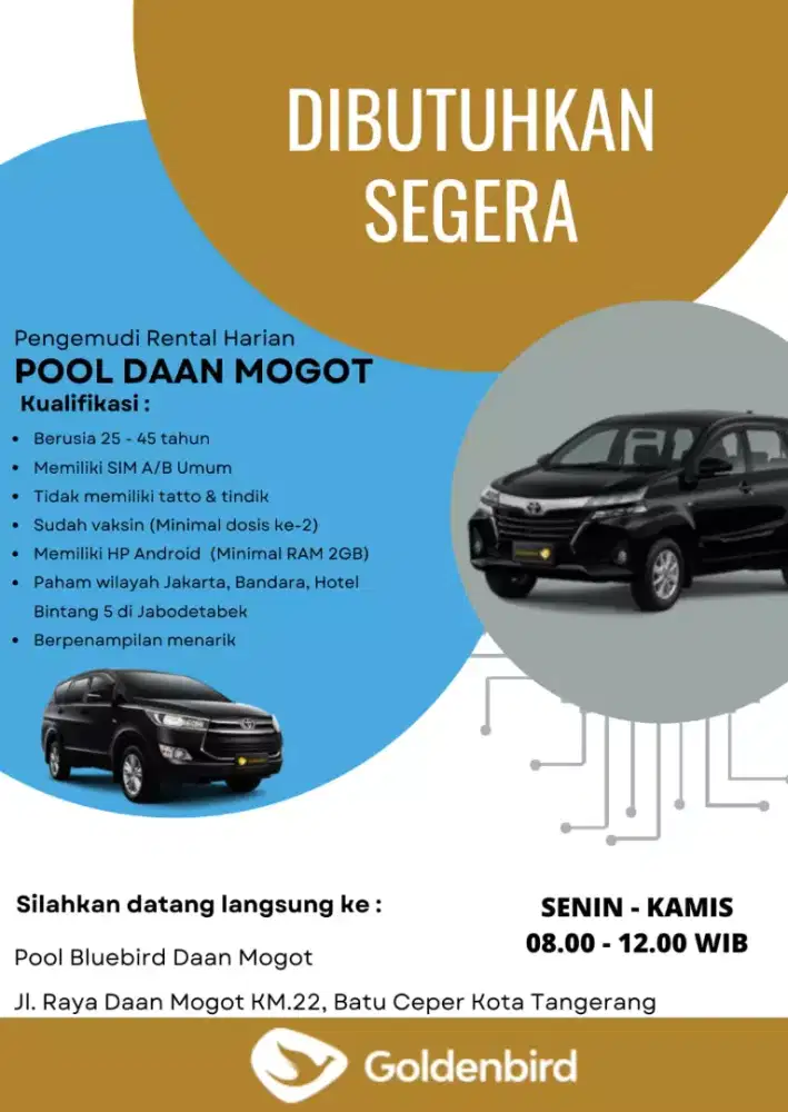 Driver Taksi Blue Bird Daan Mogot Golden Bird
