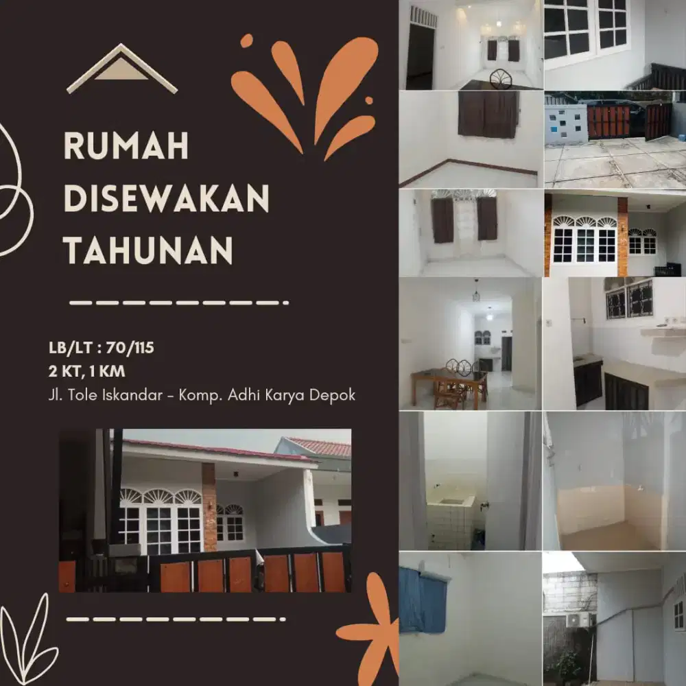 Disewakan Rumah (Tinggal/Kantor/Usaha) di Tole Iskandar Depok