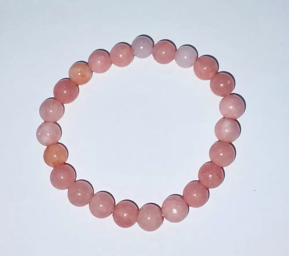 Gelang Batu Permata Roses Quartz
