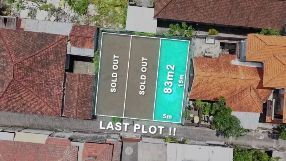 Di jual tanah langka jalan Tukad Citarum , DPS, Bali