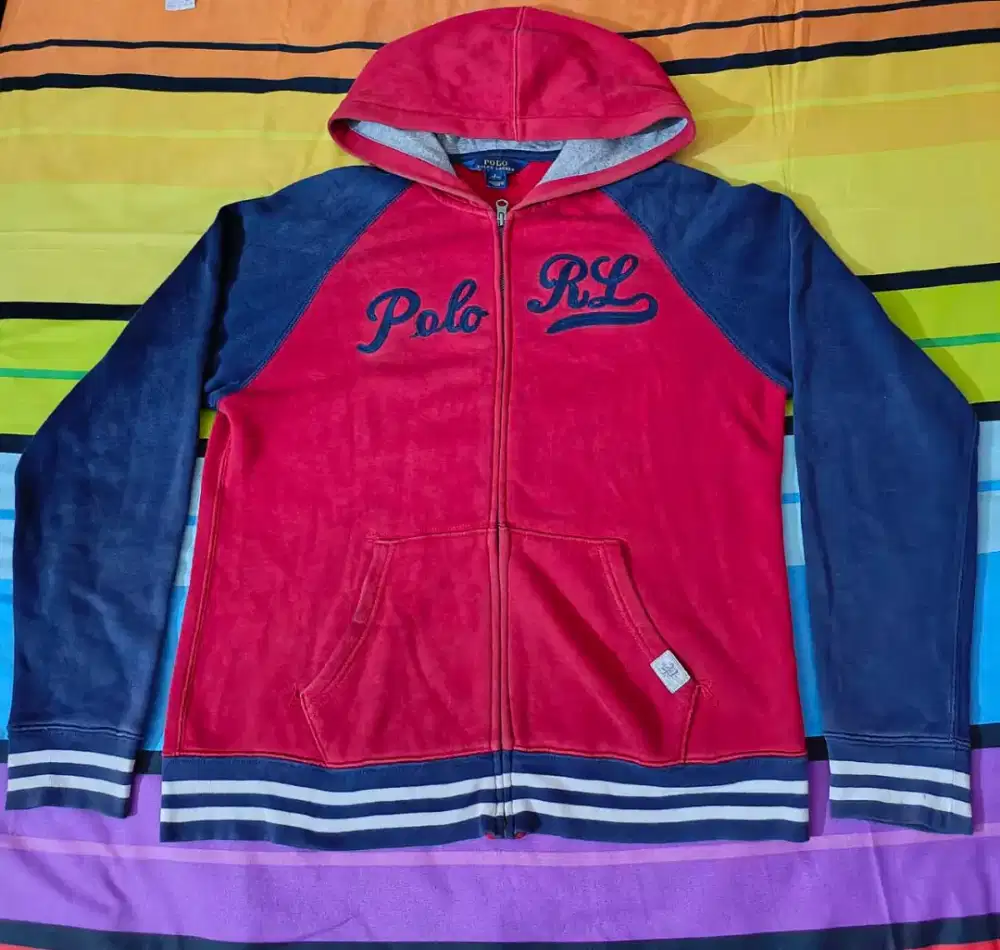 Sweater Jaket branded keren Polo Ralph Lauren size L fit to M
