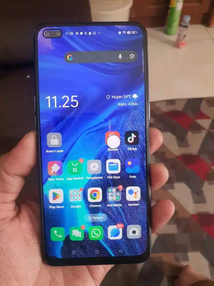 Jual oppo reno4 8/128 minus dikit