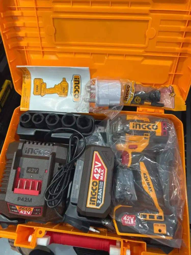42V IMPACT WRENCH INGCO kunci impak mesin alat brushless original