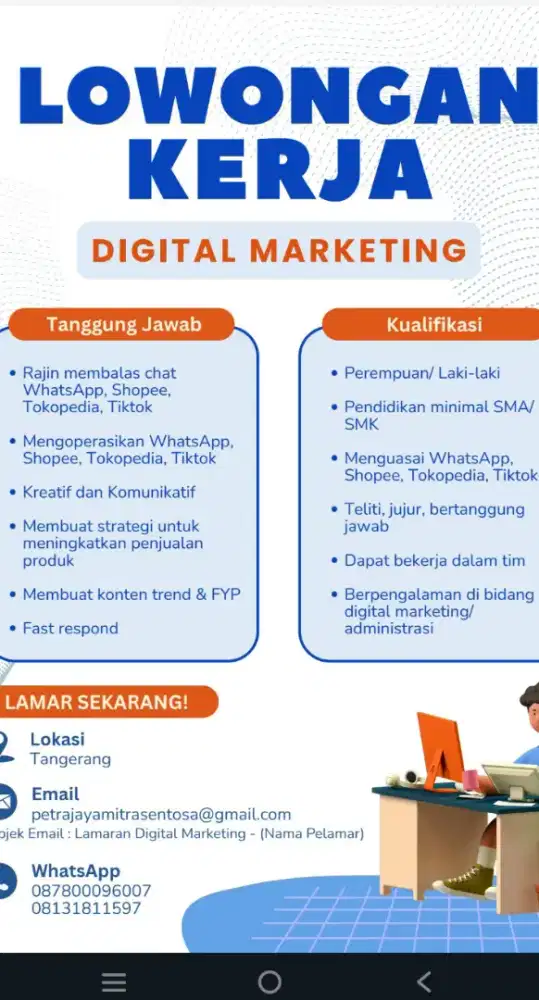 Admin Online dan Marketing Digital