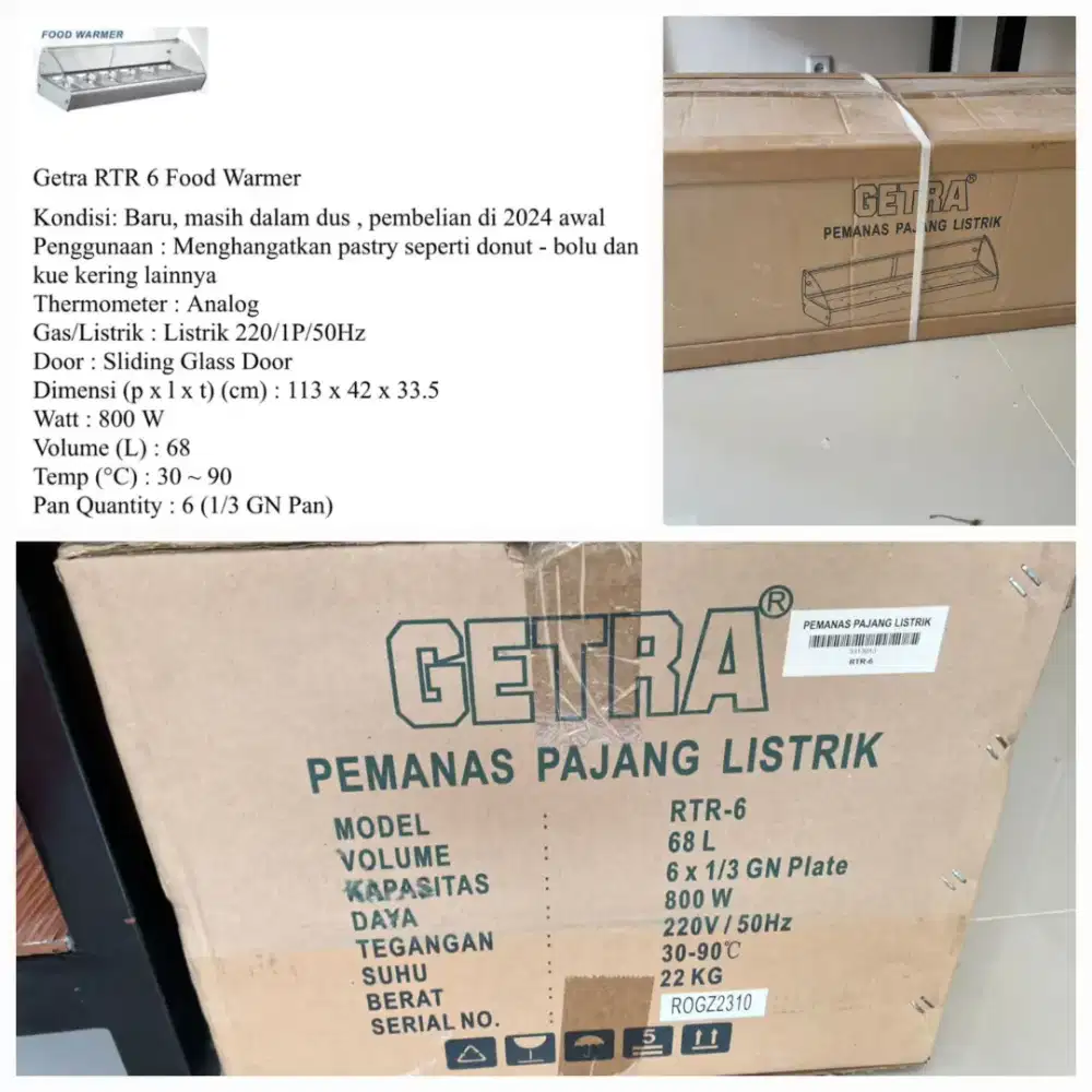 New Getra Food Warmer

. Dijual krn ganti bidang usaha