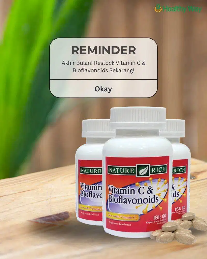 Nature Rich Vitamin C & Bioflavonoids, suplemen kesehatan non-asam yan