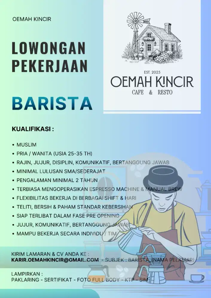 LOWONGAN BARISTA