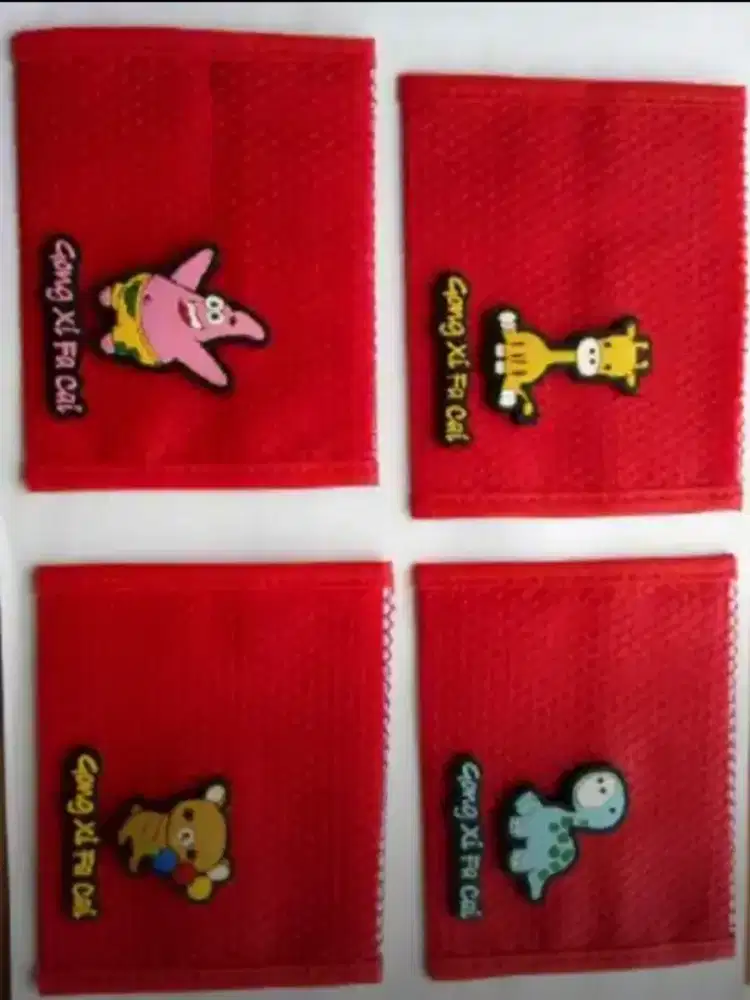 Dijual Angpao Imlek kain laken dengan boneka karet 3 Dimensi Super Uni