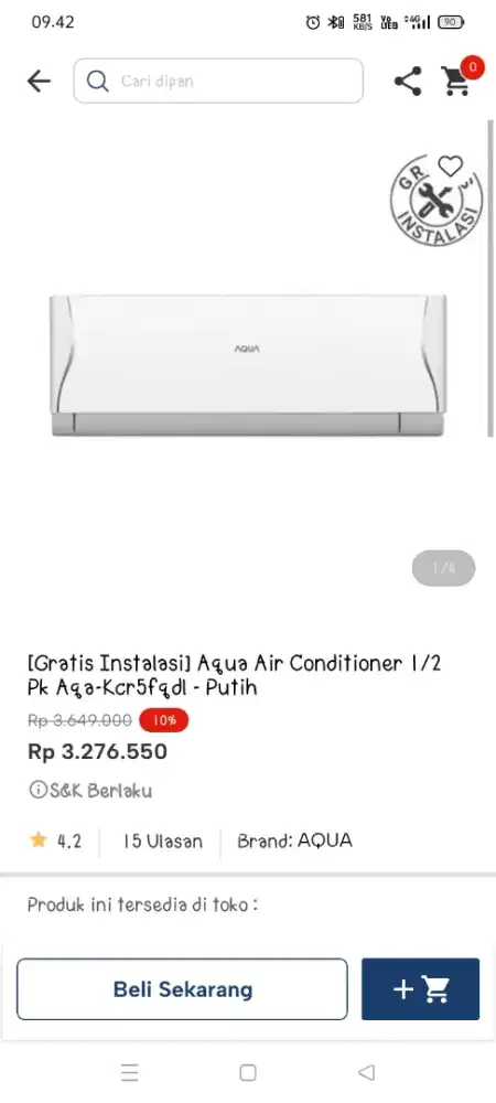 Promo ac ½ PK aqua