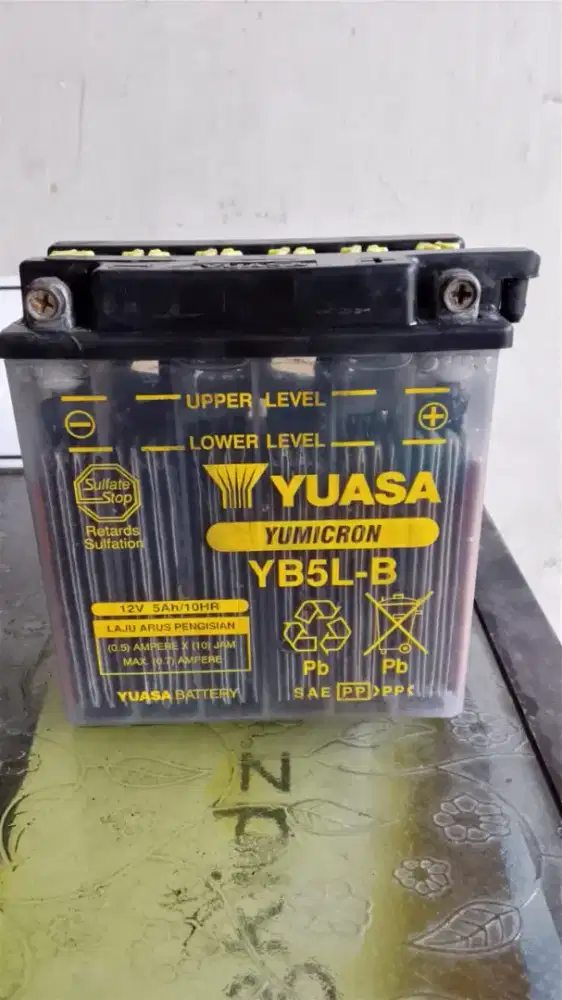 Aki yuasa GM5Z bekas hidup