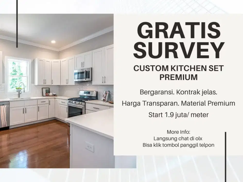 Jasa Kitchen Set Custom Depok– Harga Terjangkau • Kualitas Premium
