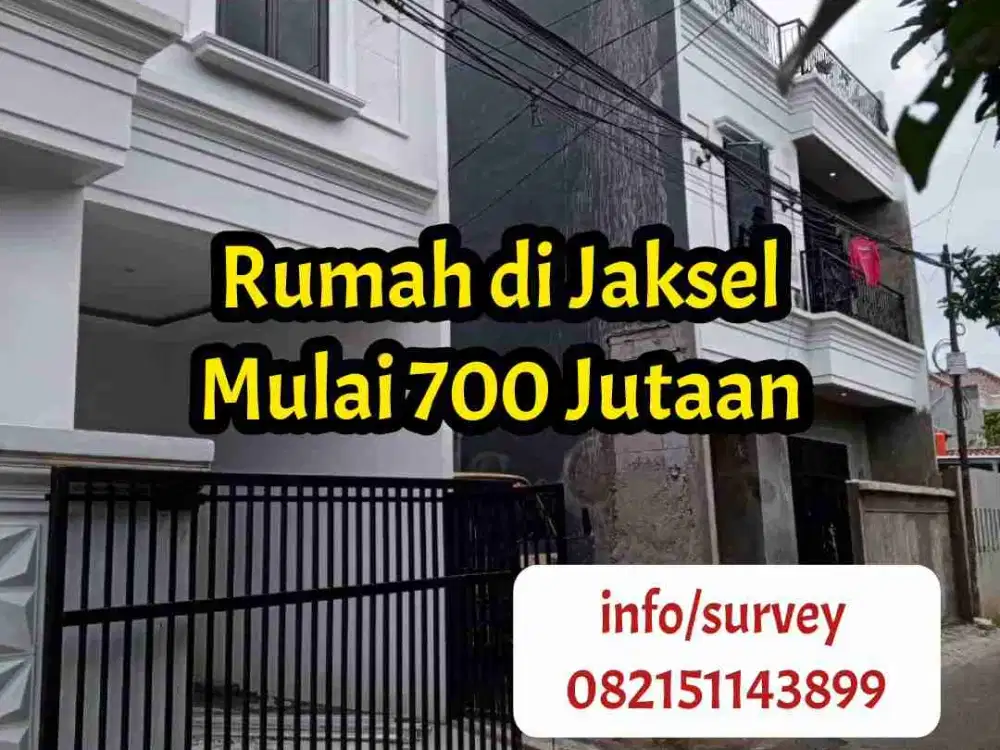Rumah Cluster 2,5 Lantai ada Rooftop Akses mobil di Jagakarsa Jakarta Selatan