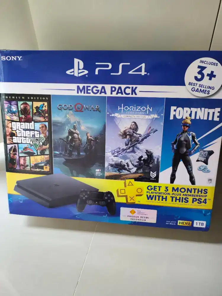 PS 4 Slim 1TB Lengkap Box