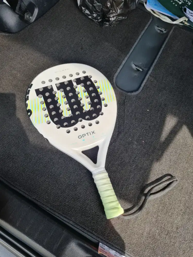 Raket padel wilson optix like new bonus peredam n grip baru racket