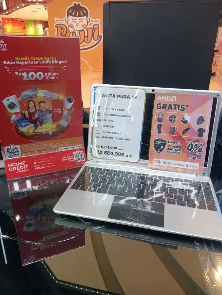 Cicilan laptop Pakai Home Credit Promo 0% 4 Bulan dan 0,88% 10 bulan