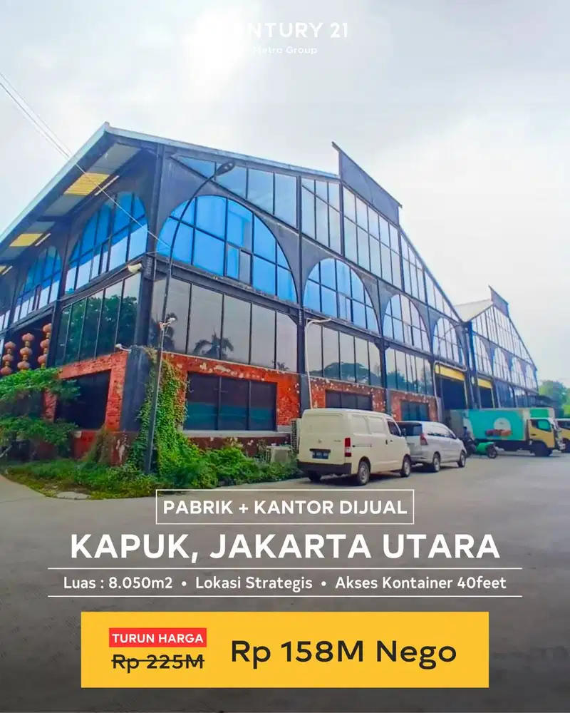 Pabrik dan Bangunan Luas Siap Produksi di Kapuk Jakarta Barat