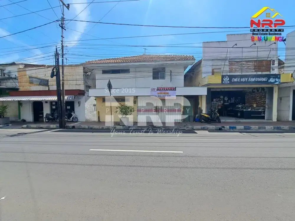 Ruko 2 Lantai & Rumah Strategis Depan BCA Sudirman Banyuwangi – Lokasi Bisnis Premium