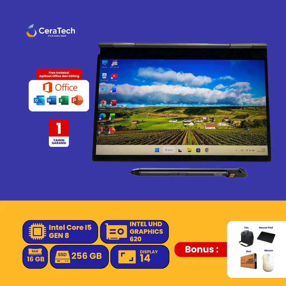 LENOVO X1 YOGA INTEL CORE I5 GEN 8 RAM 16 SSD 256 GB