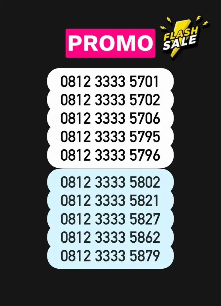 Nomor cantik kartu perdana telkomsel 5g best seller termurah rapi