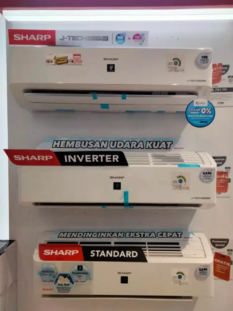 AC SHARP PROMO CREDIT BUNGA 0% FREE 1KALI CICILAN
