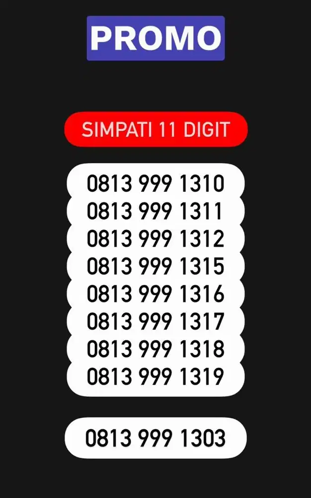 Simpati 11 digit nomor cantik kartu perdana telkomsel 5Gmurah