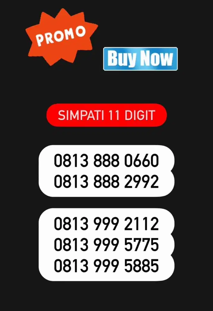 Simpati 11 digit nomor cantik kartu perdana telkomsel 5g best termurah