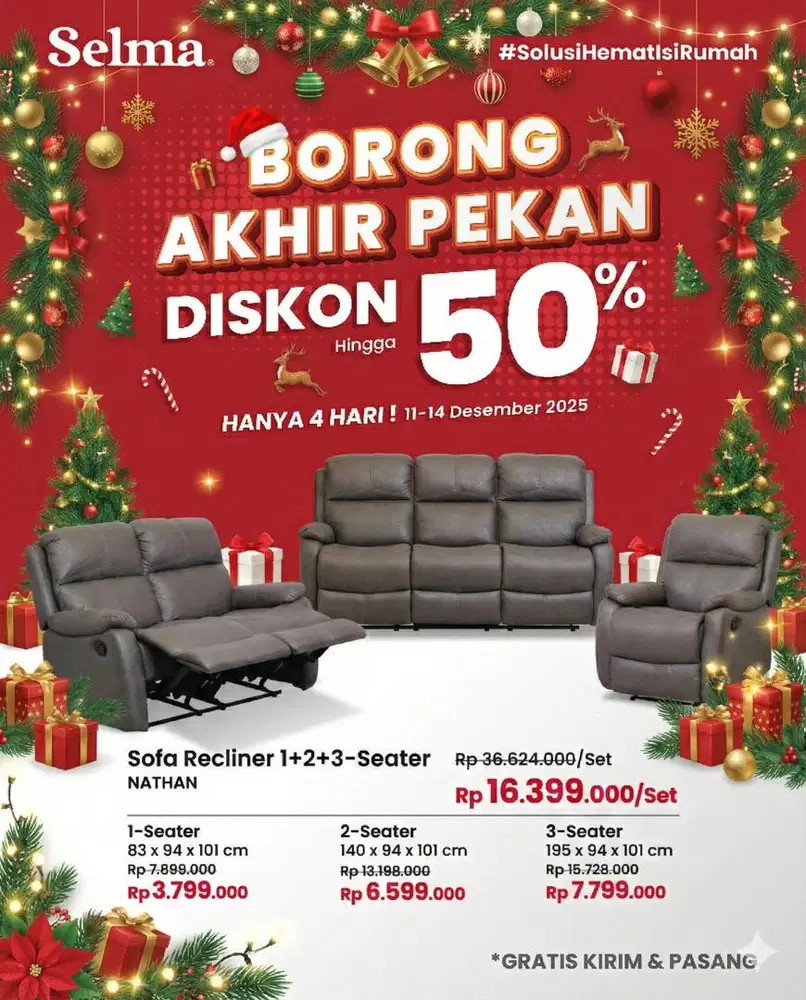 Sofa set nathan recliner