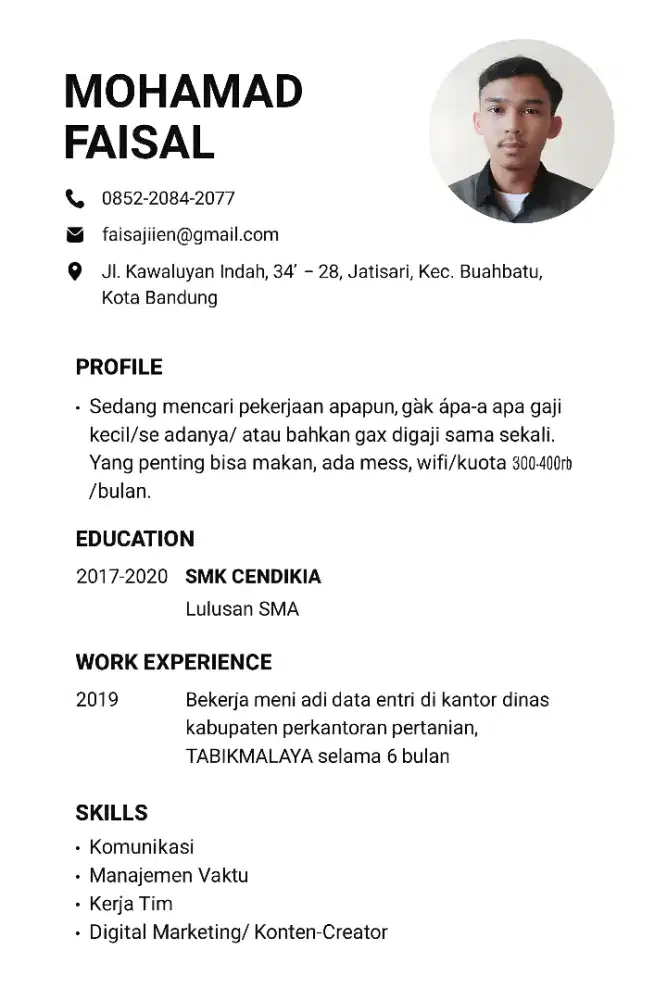 Cari lowongan apa aja. GPP GAK DIGAJI