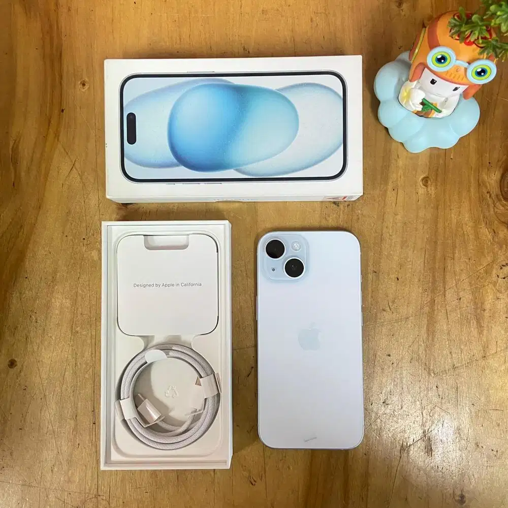 iPhone 15 256GB Blue Super mulus Garansi resmi iBox
