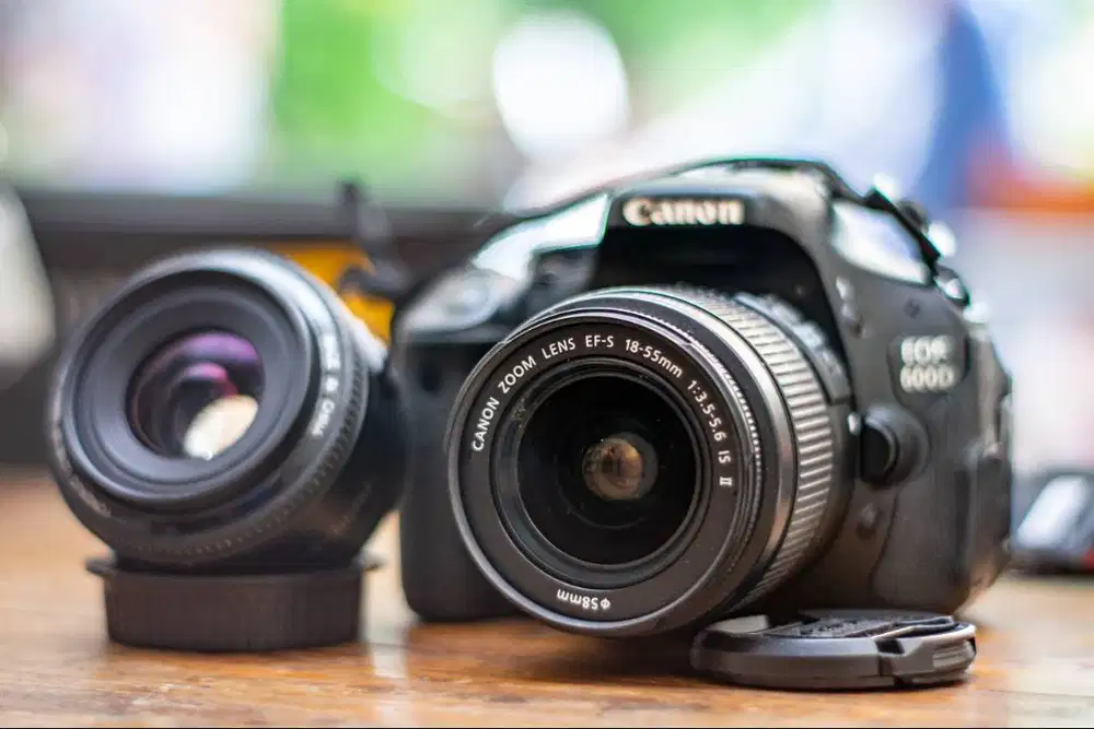 Canon EOS 600D Kit Mulus + lensa YN 35mm F2