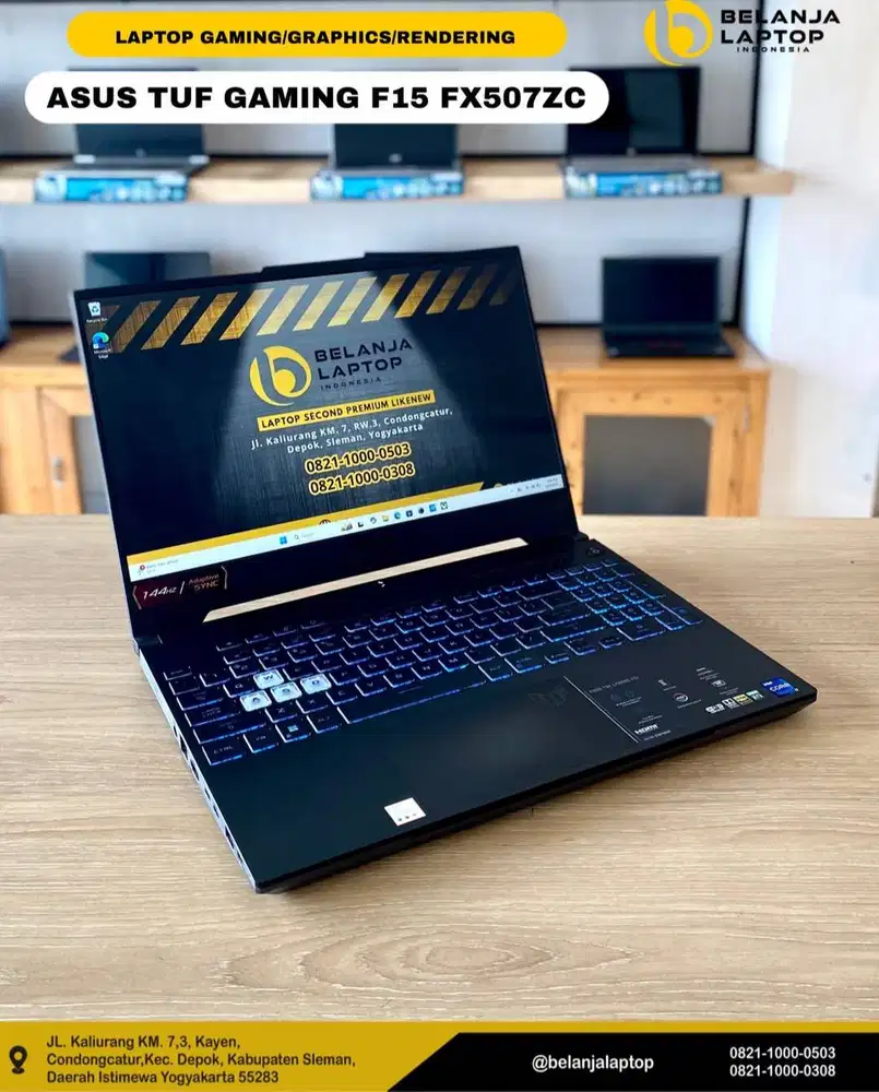 Asus TUF Gaming F15 FX507ZC/i7 gen 12/RTX 3050/RAM 16 GB/SSD 512GB/TER