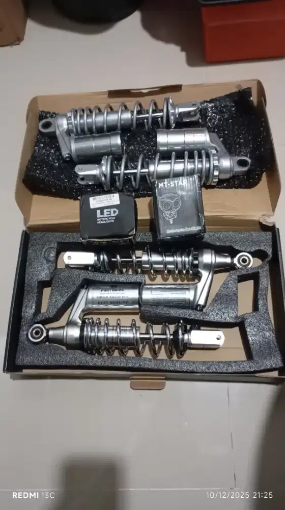 2 Shock tabung nmax 305mm dan 2 lampu tembak burung hantu