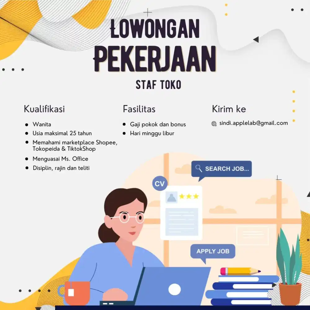 Lowongan kerja untuk penempatan sales/admin online